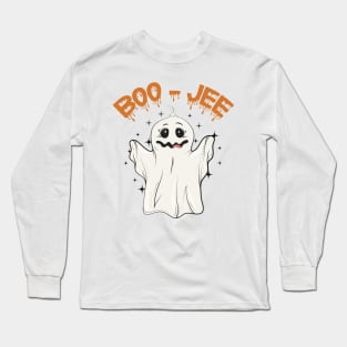 Spooky Season Cute Ghost Halloween Costume Boujee Boo-Jee Long Sleeve T-Shirt